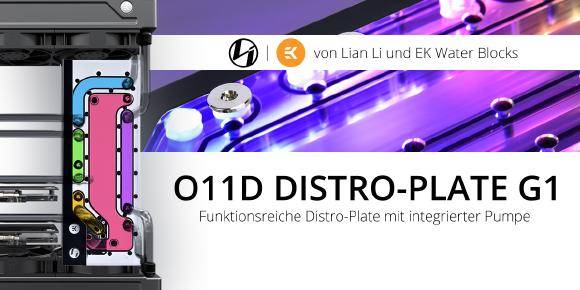 BRANDNEU bei Caseking - Lian Li O11D Distro-Plate G1 mit integrierter Pumpe